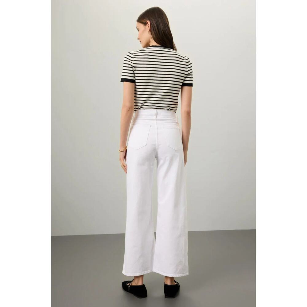 Joe's Jeans Mia White Wide Leg Jeans - Picture 2 of 4